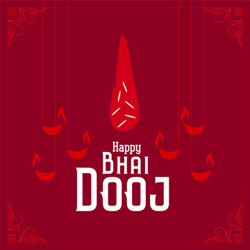indian bhai dooj festival celebration red background