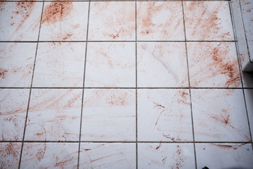 Kitchen Floor With Spilled Food