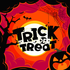 Trick or treat. Halloween vector illustration