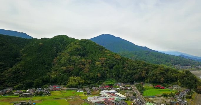Japan,Yamanashi,Minobu,River,Fuji,Train,Koma,Drone,sky,mountain,japanese,Mt.Minobu