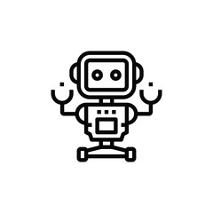 Robot icon vector.