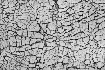 Old cracked paint on the wall