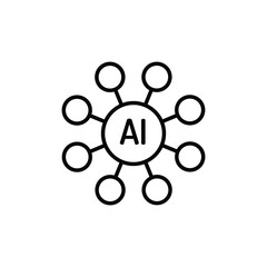 AI icon vector.