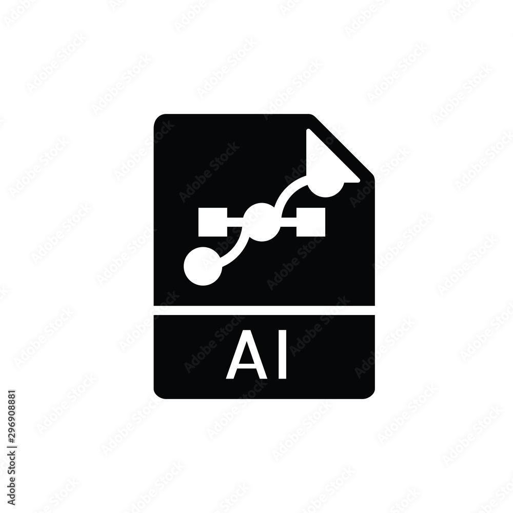 Poster artificial intelligence document icon vector. linear style sign for mobile concept and web design. a