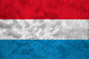 Towel fabric pattern flag of Luxembourg, horizontal red white and light blue.