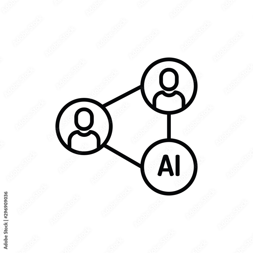 Poster artificial intelligence icon vector. linear style sign for mobile concept and web design. artificial