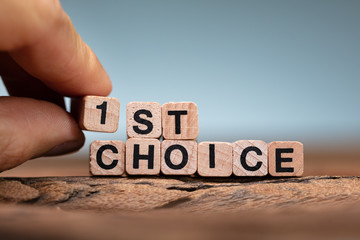 Person Holding 1 in 1st Choice