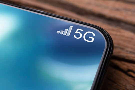 Mobile Phone Connected To 5G Network