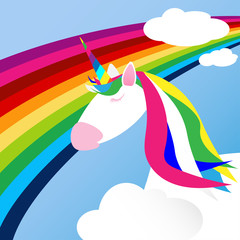 vector of unicorn with cartoon style