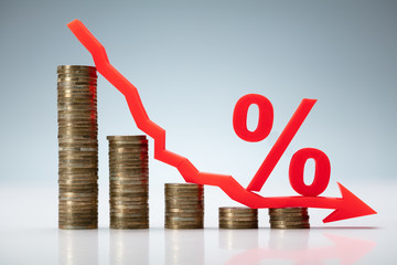 Interest Rate Decrease Concept