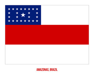 Amazonas Flag Vector Illustration on White Background. States Flag of Brazil.