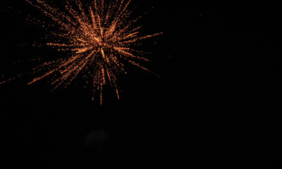 Bright fireworks in Diwali celebration concept in ight sky