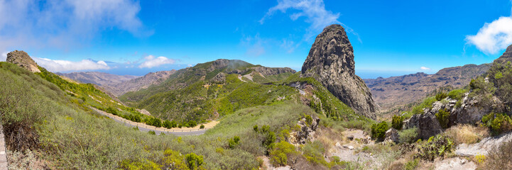 Fototapeta na wymiar Panorama Roque de Agando auf der Insel La Gomera
