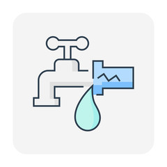 burst pipe icon