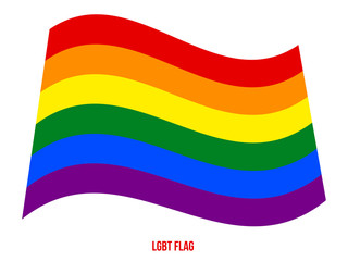 Rainbow Flag Commonly Known As Gay Pride Flag or LGBT Pride Flag (Lesbian Gay Bisexual Transgender)