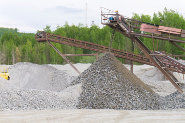 Big old industrial machinery at the quarry.