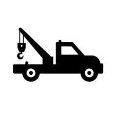 Fototapeta na wymiar Tow truck icon vector, filled flat sign, solid pictogram isolated on white. Symbol, logo illustration. Pixel perfect