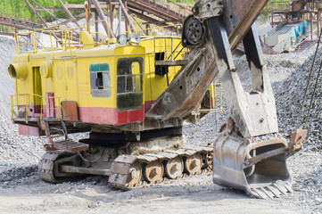 Big old industrial machinery at the quarry.