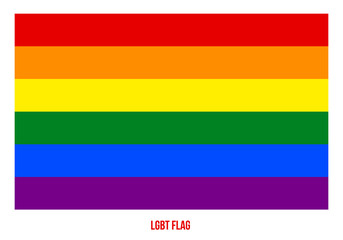 Rainbow Flag Commonly Known As Gay Pride Flag or LGBT Pride Flag (Lesbian Gay Bisexual Transgender)