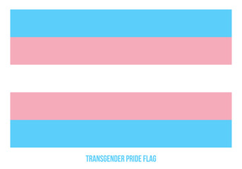 Obraz premium Transgender Pride Flag Vector Illustration Designed with Correct Color Scheme