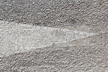 Road markings on asphalt