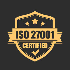 Certified iso 27001 emblem