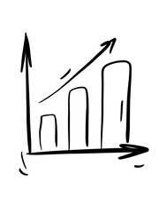 Chart Icon. CEO. Marketing. Hand-drawn
