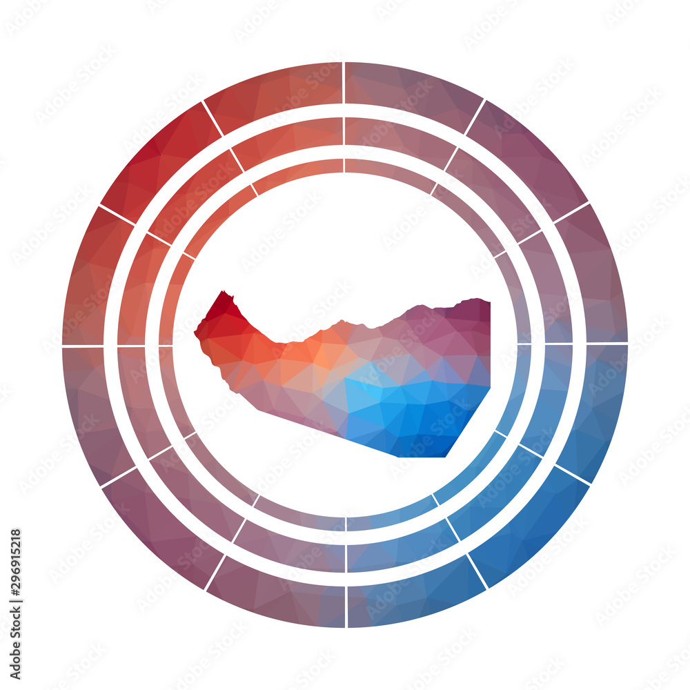 Poster somaliland badge. bright gradient logo of country in low poly style. multicolored somaliland rounded