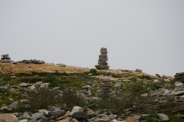 Cairn on the Road to Rohtang Pass, Himalayan Foothills, water, sky, nature, landscape, blue,...