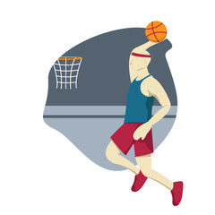 basketball flat design simple