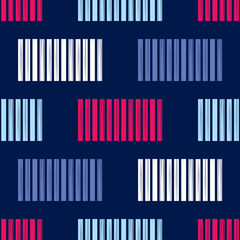 Design of striped geometric shapes. Seamless pattern. Vector background. Vector illustration for web design or print.