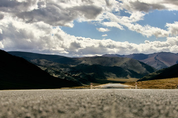 Beautiful asphalt road in the mountains