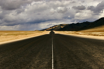 Beautiful asphalt road in the mountains