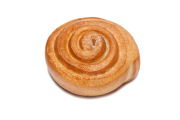 Sweet buns with sugar isolated on white