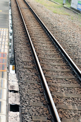 Fototapeta premium ホーム・線路