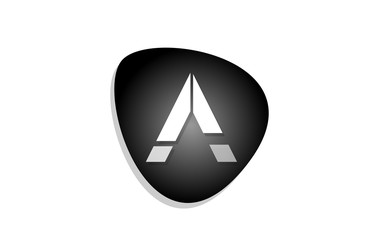 A alphabet letter logo for company icon design in black and white