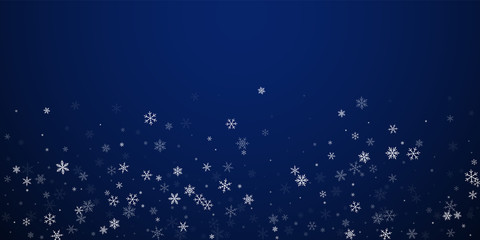 Sparse snowfall Christmas background. Subtle flyin