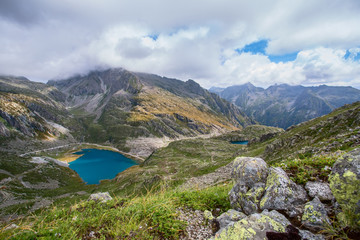 Glacier mountain lake in Brenta Dolomites, Italy