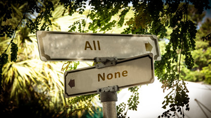 Street Sign to All versus None