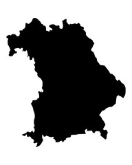 Karte von Bayern - 296920828