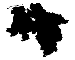 Karte von Niedersachsen - obrazy, fototapety, plakaty