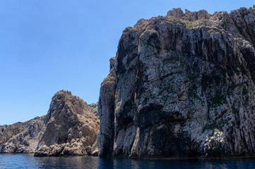 Fototapeta na wymiar Cliffs of St. Grgur island, Croatia
