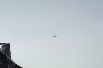 Tokyo Gate Bridge and jetliner