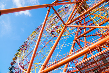 Ferris wheel and blue sky