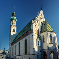 the Saint Nikolaus parish church in Hall in Tirol, Austria