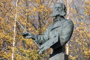 Monument to painter Ivan Aivazovsky in Kronstadt