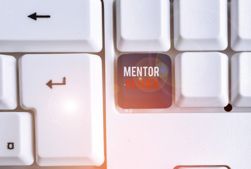 Writing note showing Mentor Needed. Business concept for wanted help for more experienced or more...