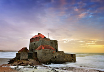 nice view of Fort Vauban in the town of Ambleteuse in the north of France
