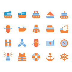 Ships related icon set