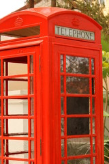 Obraz premium Eine Telefonzelle auf Gibraltar